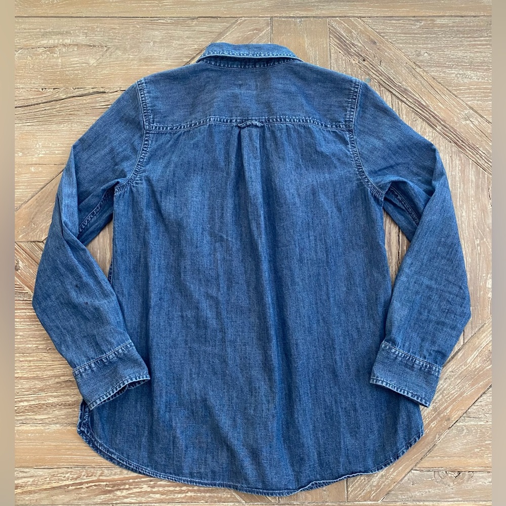 Talbots Blue Denim Button Down Small - image 2
